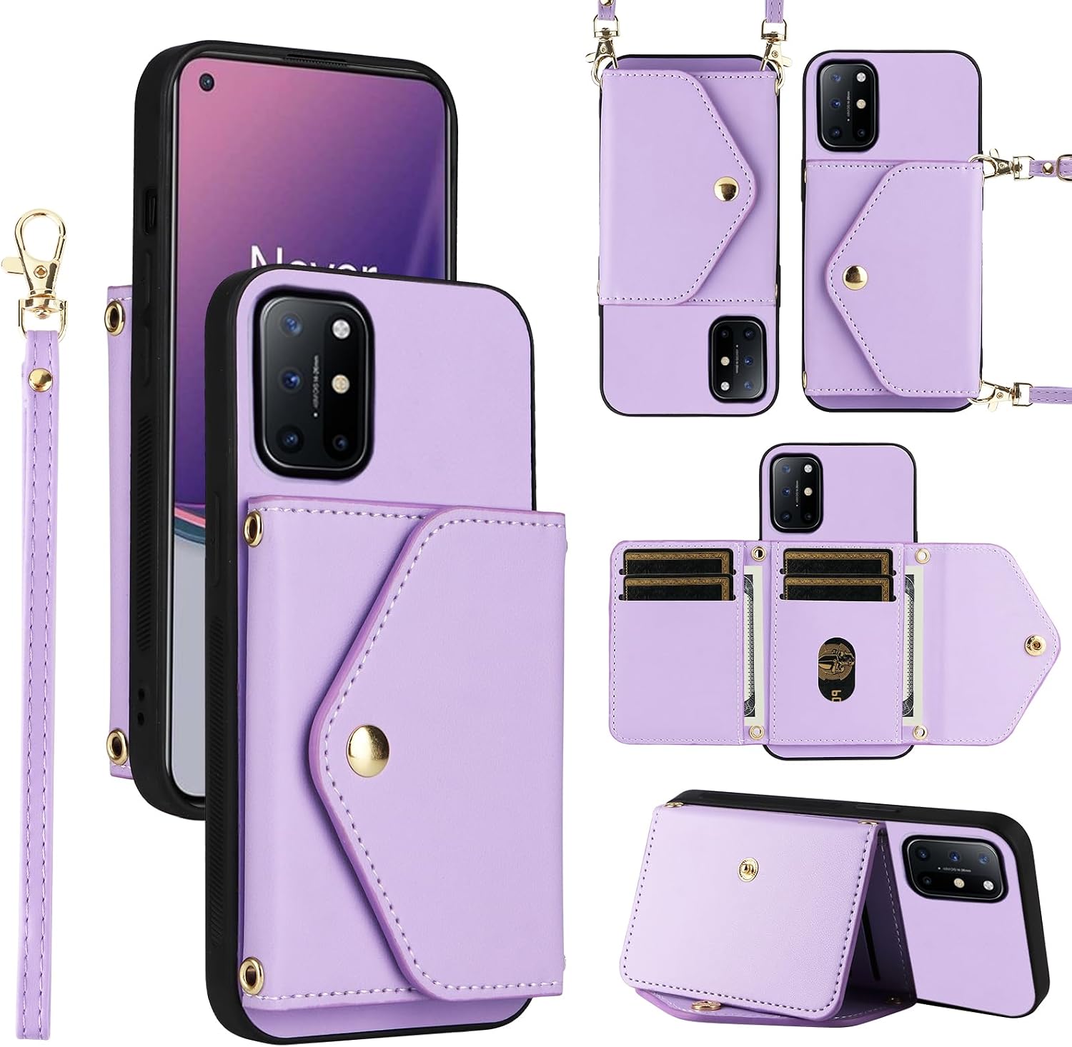 Amazon.com: Wallet Case for OnePlus 8T OnePlus8T Plus 9R 5G With Wrist ...