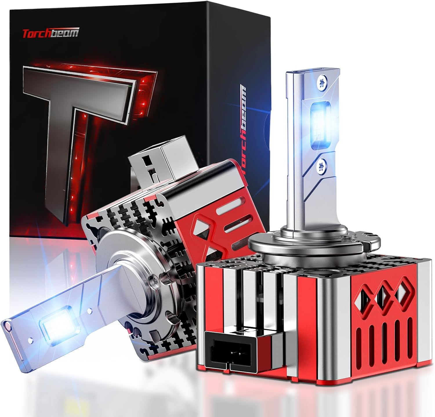 Torchbeam D1S/D1R LED Headlights Bulb 22000 Lumens, 8000K Ice Blue 45W