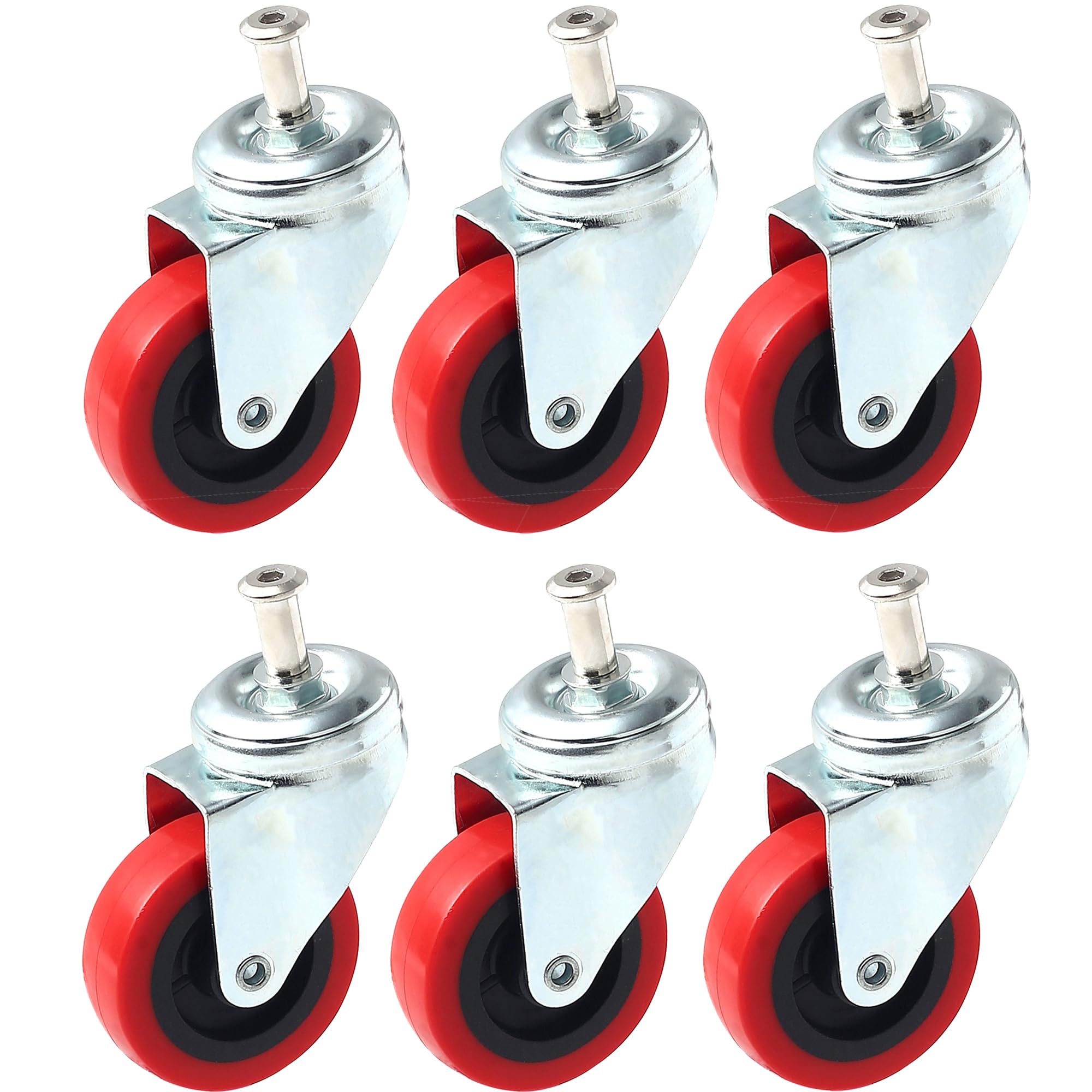 Online Best Service Heavy-Duty 2.5" Swivel Caster Wheel Creeper Service Cart Stool Post Mount 6 Pieces 23415
