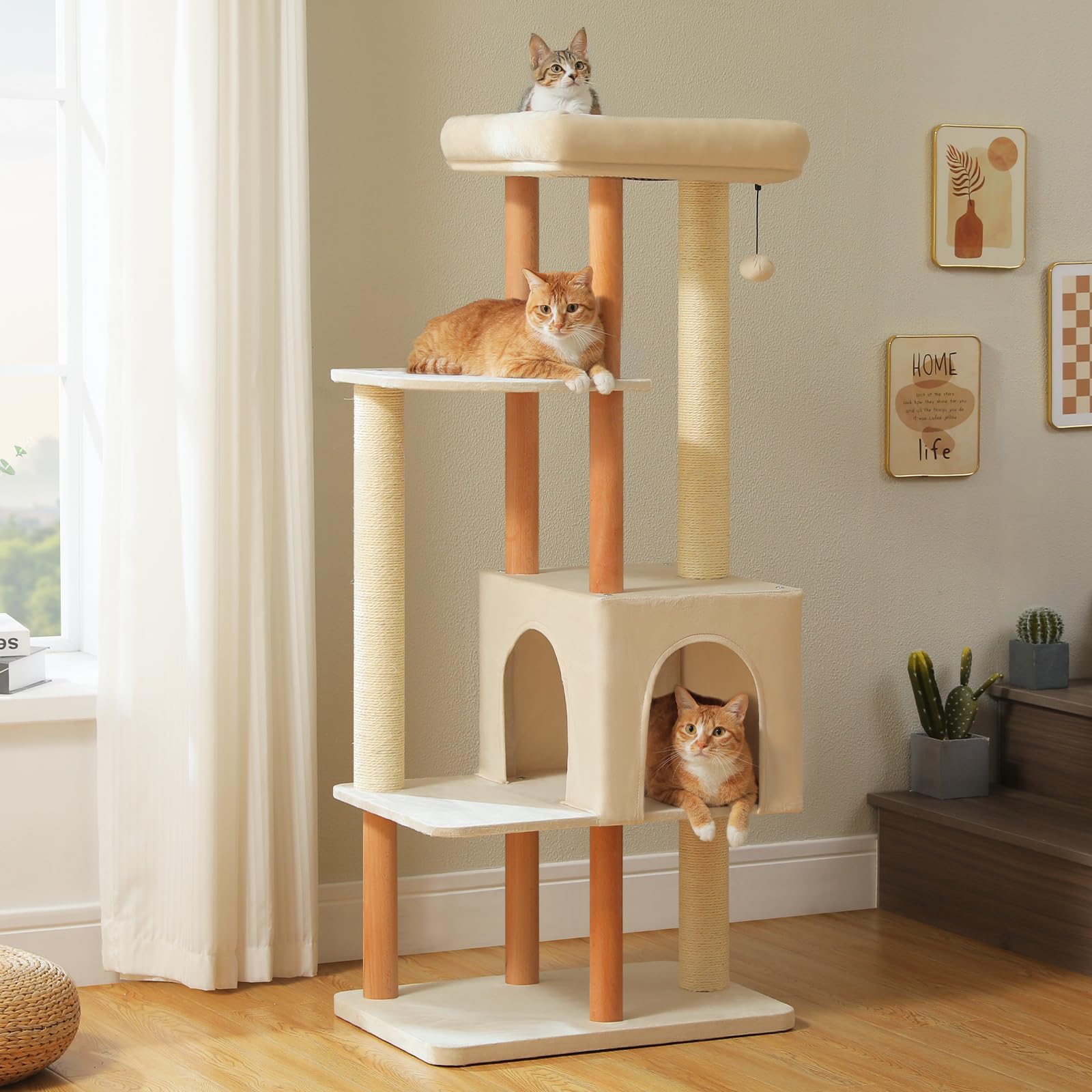 PAWZ Road 53-Inch Modern Cat Tree