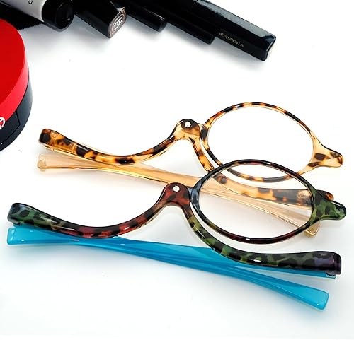 Miniatura 3 de Sehnsucht 2 pares de anteojos de lectura de maquillaje para mujer, con aumento de ojos y bisagra de resorte