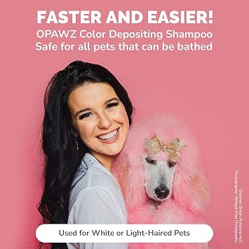 OPAWZ Color Depositing Shampoo for Dogs and Cats, Semi-Permanent Dog Hair Dye, Safe Pet Hair Dye for All Bathable Pets (Fuschia, 2.1 fl.oz / 60mL)