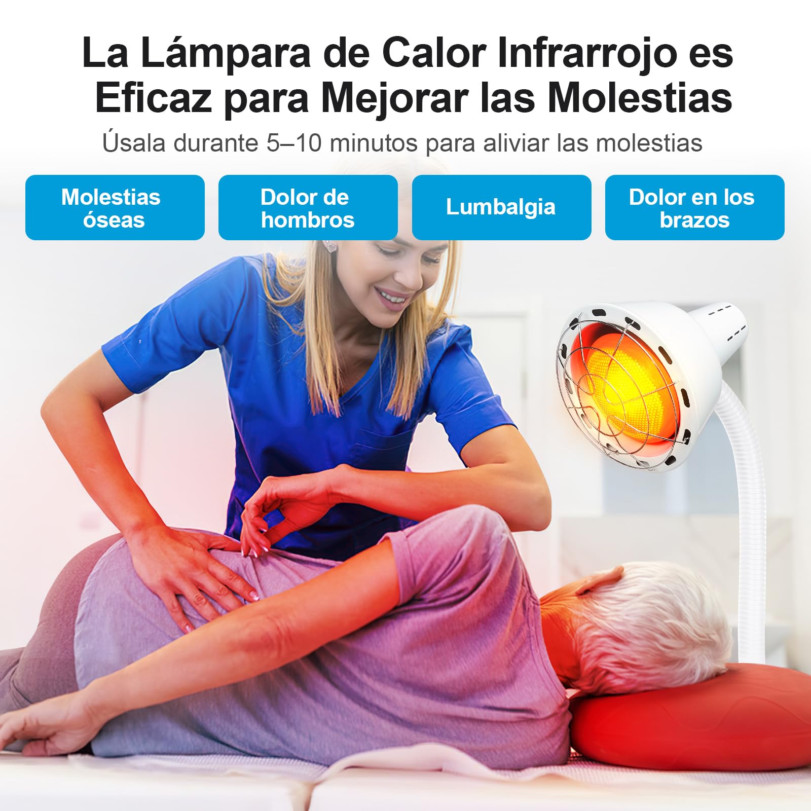 Lámpara Infrarroja 275 W 760-5000 nm Portátil para Hogar