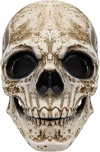 Miniatura 1 de Máscara de Halloween, máscara de calavera de cabeza completa, máscara de esqueleto de terror blanco, máscara de látex realista para fiesta de