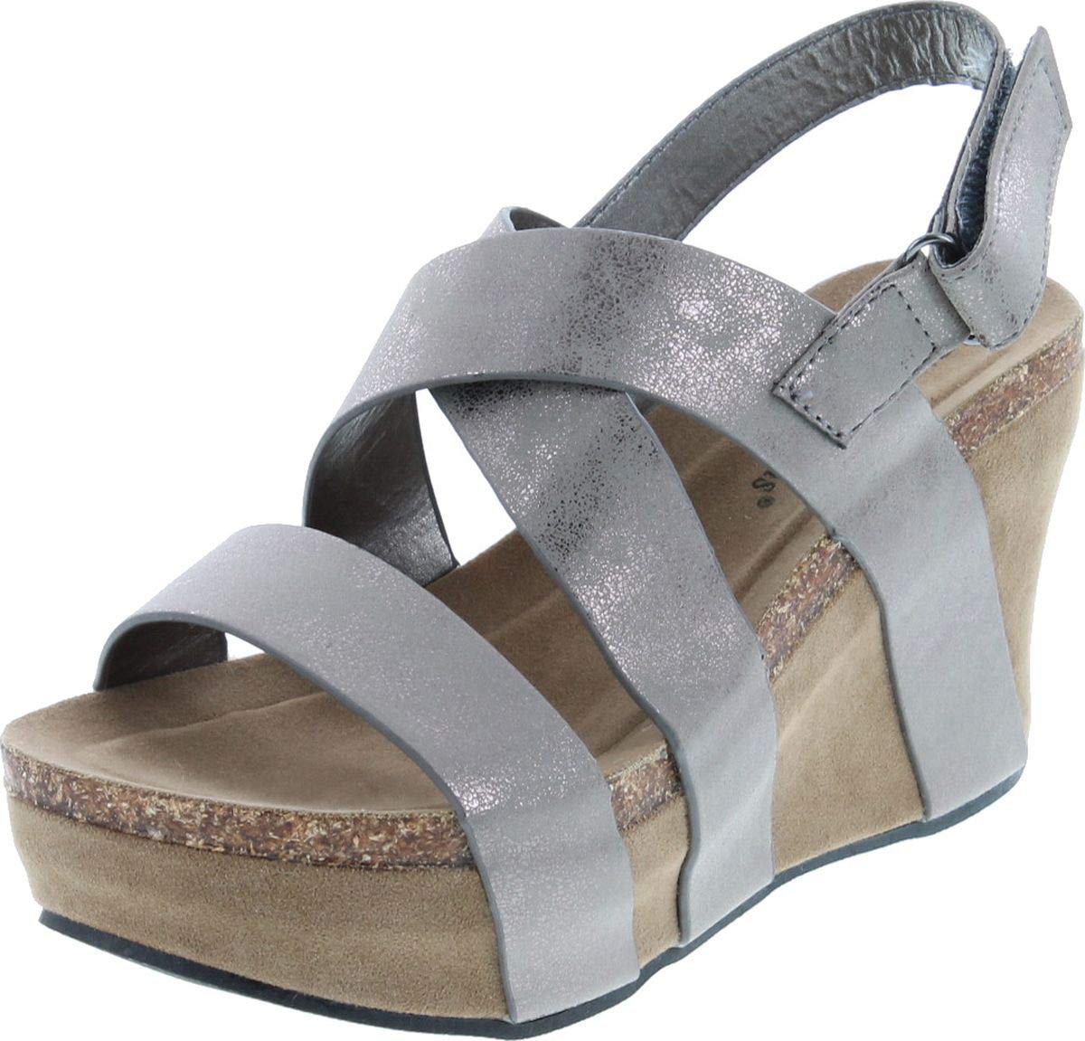 Women's Hester-5 Vegan Leather Strappy Wedge Sandals