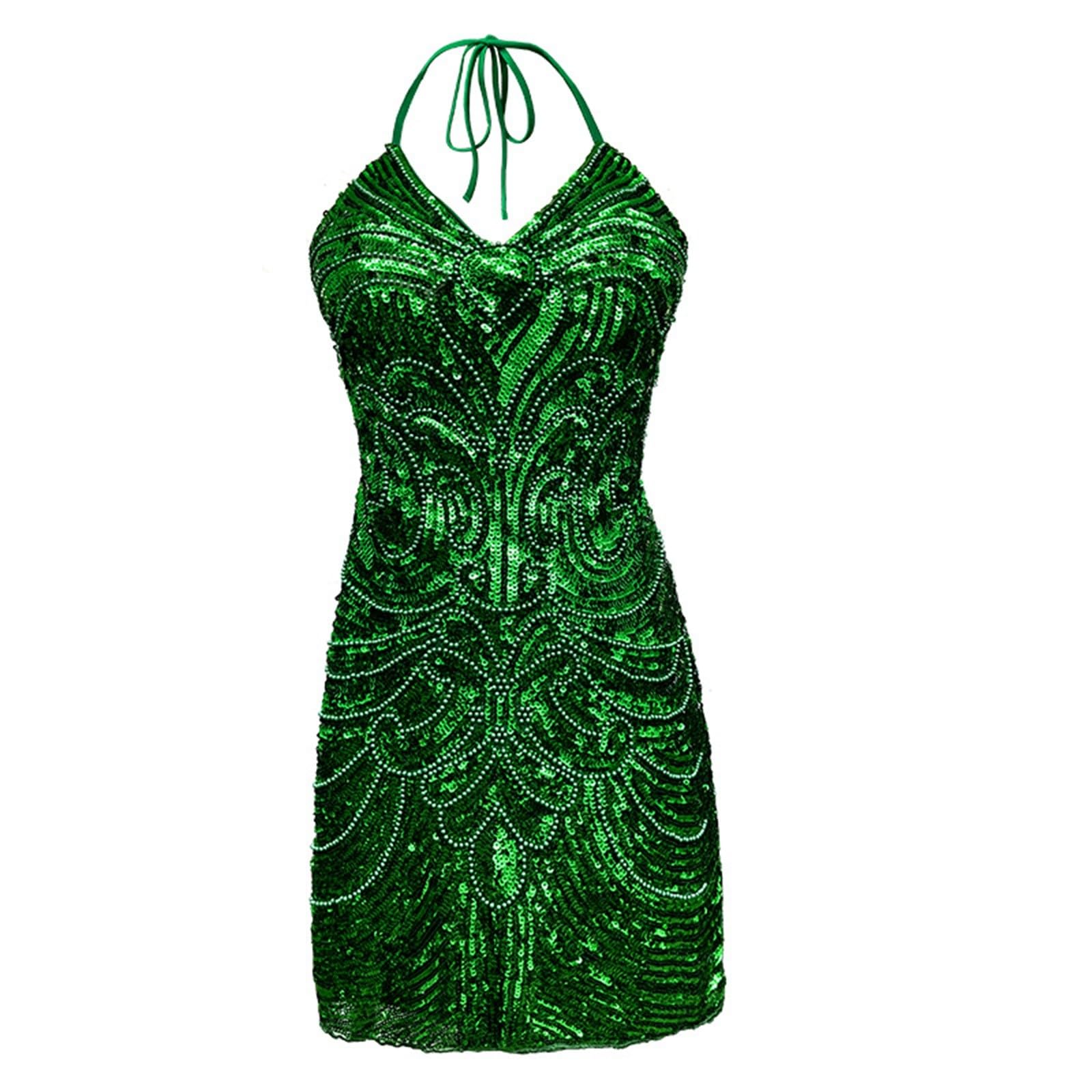 Generisch Scintillante abito da ballo latino con frange da donna, abbigliamento da performance con paillettes per adulti, design con schiena scoperta per palcoscenico e sala da ballo