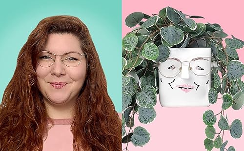 Miniatura 7 de Maceta suculenta de 30 vatios/Bogeypro para Faceplant – Maceta de cerámica blanca y soporte para gafas