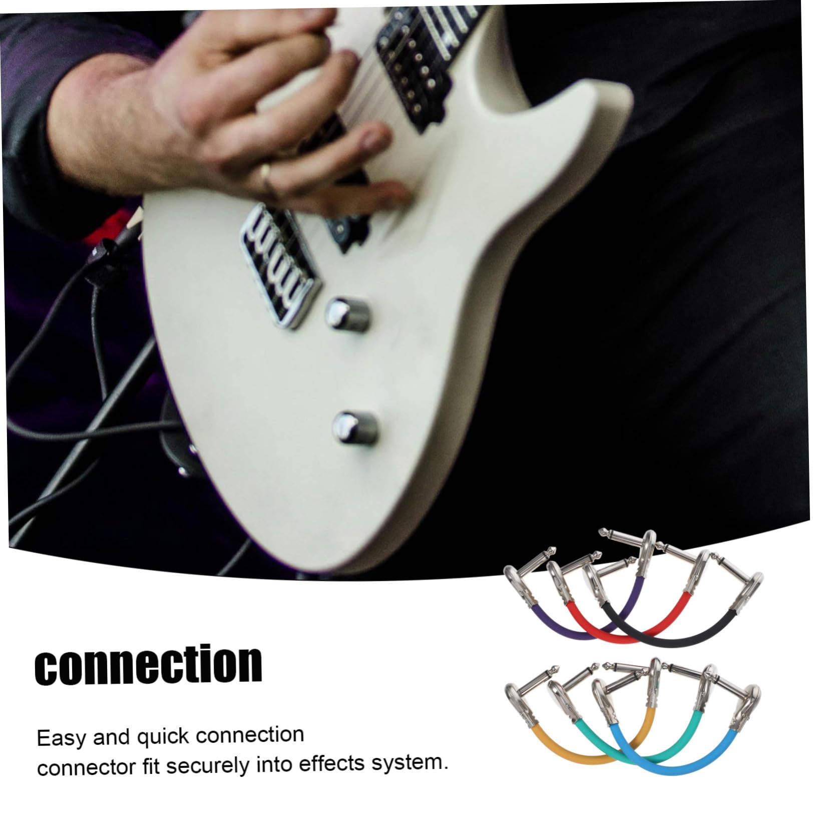 BESTonZON Cavo Patch per Effetti Chitarra 6 Pezzi, Connettore Mono