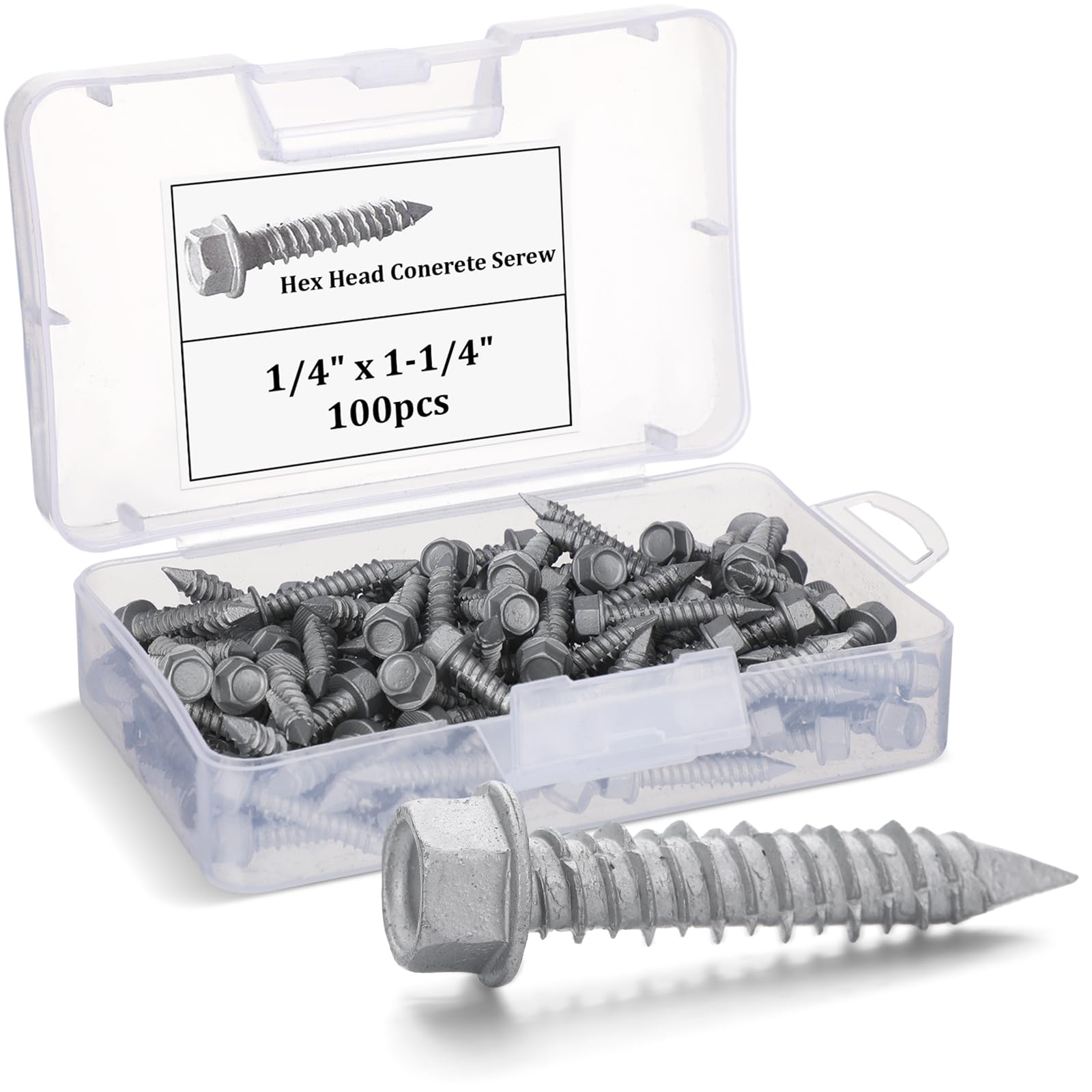 Stainless Steel Concrete Anchor Screws - 100 Pcs -1