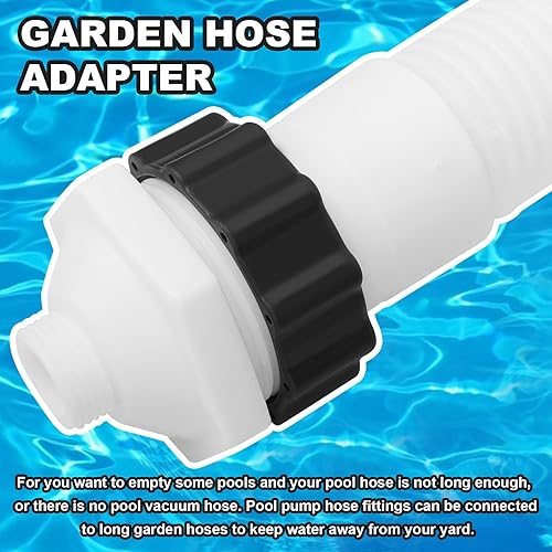 Miniatura 4 de Adaptador de conector de drenaje de piscina para manguera de piscina sobre el suelo Intex y Coleman a acoplamiento de manguera de jardín (macho 1.5
