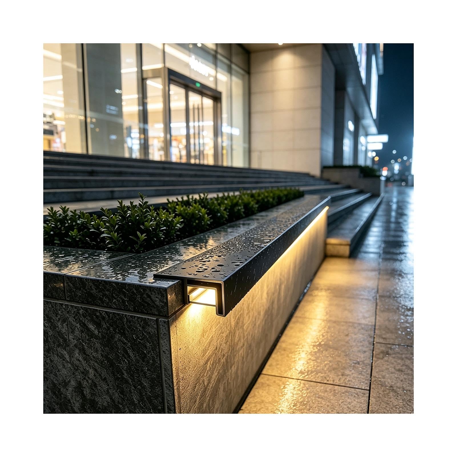 Konfigurowalna listwa okapowa z czarnego aluminium LED, przycięta na wymiar
