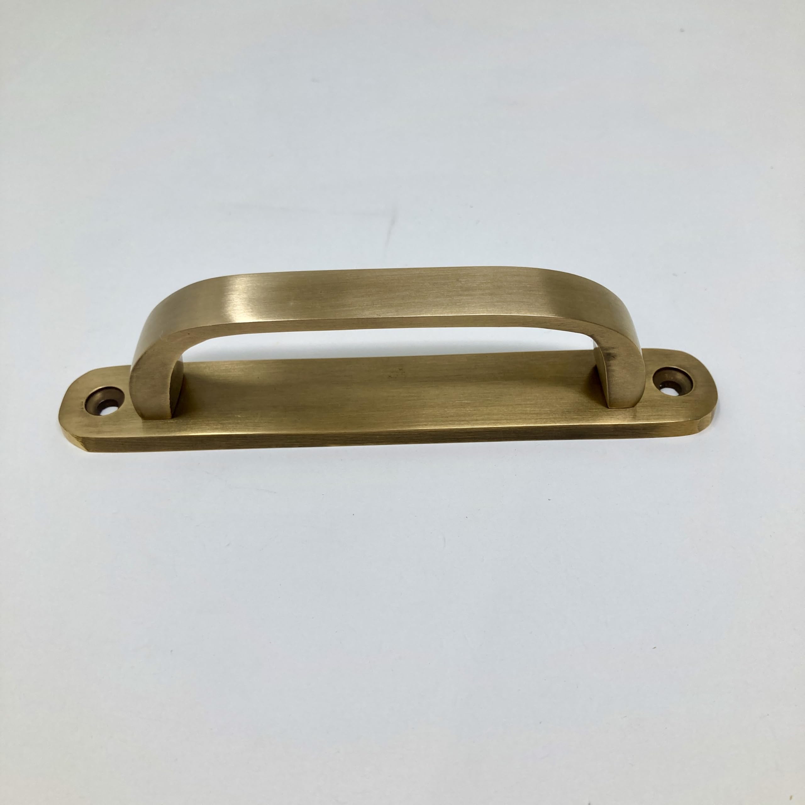 Aged Brass UNLACQUERED Solid Matt Cabinet Knobs and Handles (Backplate Handle Small)