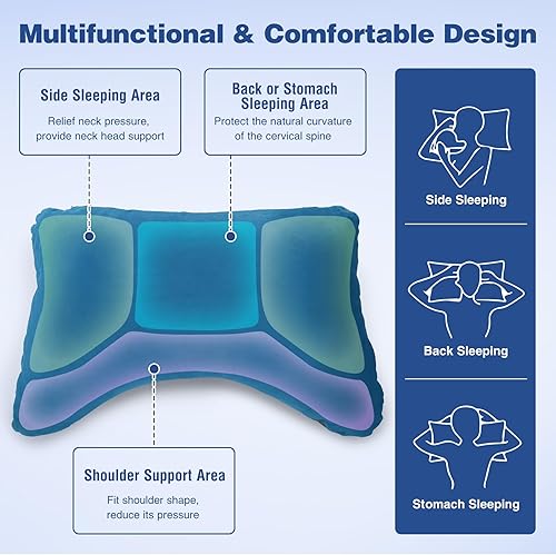 Vista 20 de REDCAMP Almohada pequeña de camping ligera y comprimible, 2 almohadas de viaje de franela con funda de almohada extraíble Paquete de 2 unidades más