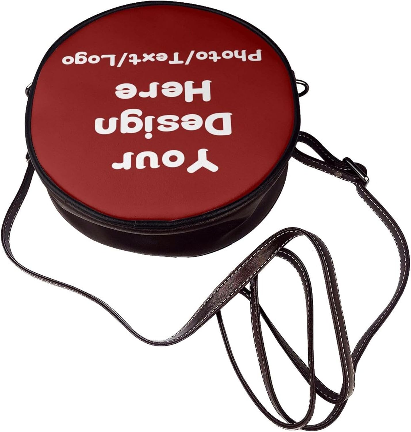 Custom Novelty Round Purse Design Your Own Personalized Crossbody Handbag with Adjustable Strap Customized Bags - Image 4