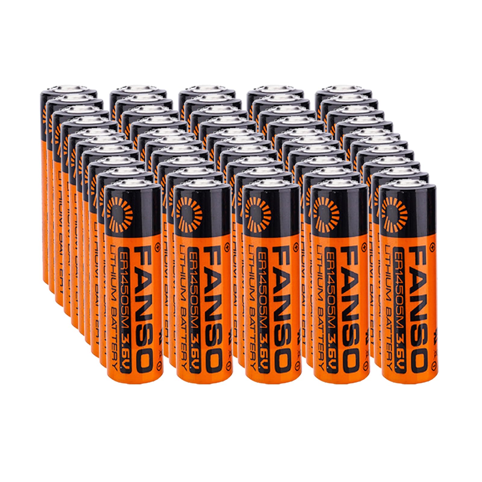 NOUCHU 100 Pack ER14505M 3 6 Volt 2200 mAh AA Non-Rechargeable Lithium Batteries