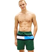 Tommy Hilfiger Uomo Pantaloncino da Bagno Medium Drawstring con Tasca Posteriore