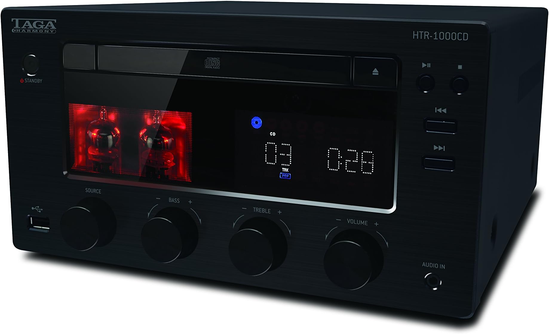 Taga Harmony HTR-1000: 2.0 Stereo, Black, RCA, Auxiliary, DAB+, MP3, WMA