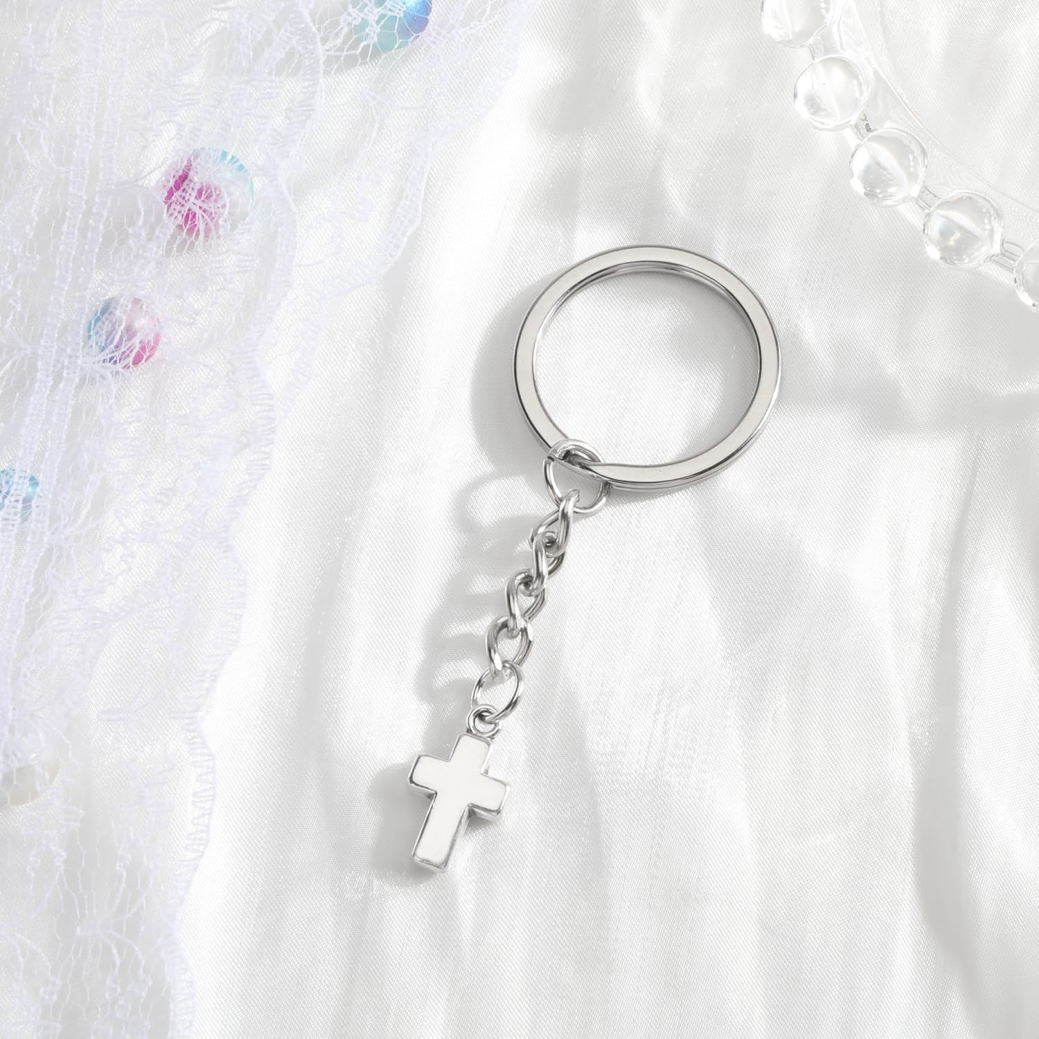 Cross Keychains Christian Inspirational Keychain Bible Verse Keychains Sunday Accessories Christians Keyring - Image 3