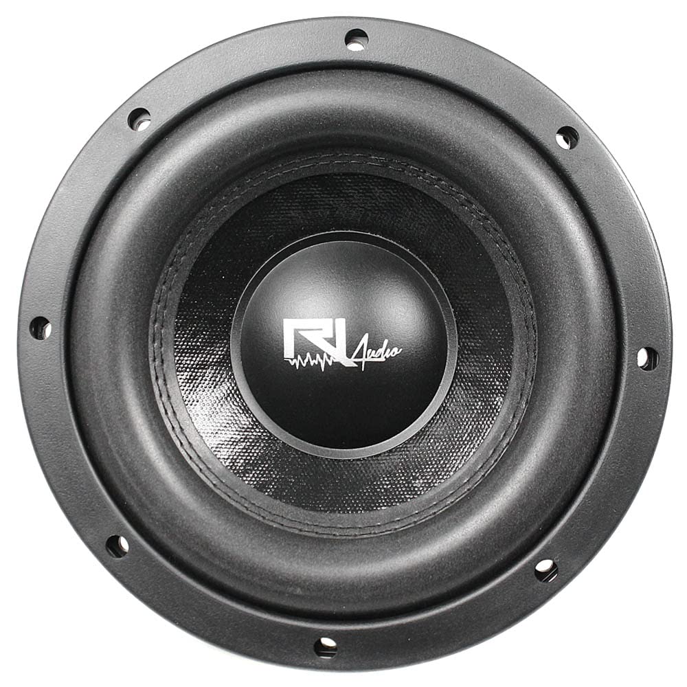 (2) 8'' RI Audio Subwoofer 1000W Peak Power Dual 4 Ohm Energy Series Car Audio, Black