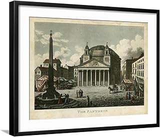 ART.COM Wall Art Print The Pantheon on Black Frame by Merigot, 29" x 23"