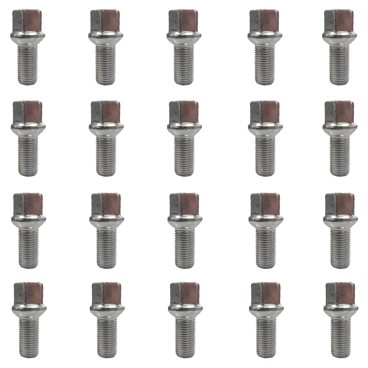 TRACER 20x Boulon de Roue M14x1,5 spherique R14 27mm | Hex 17mm Compatible avec Mercedes-Benz A 176 A 177 B 242 B 246 B 247 C 204