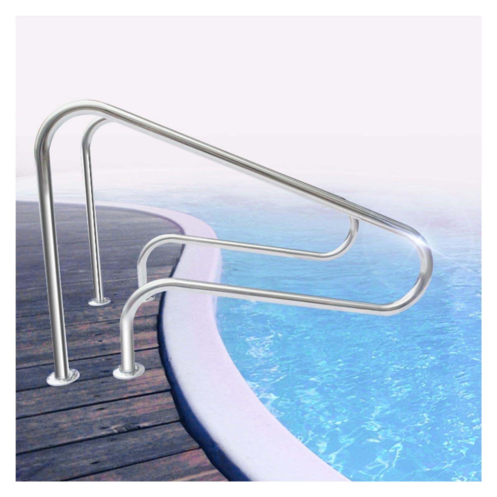 Main courante de piscine en acier inoxydable pour un bassin sécurisé et élégant