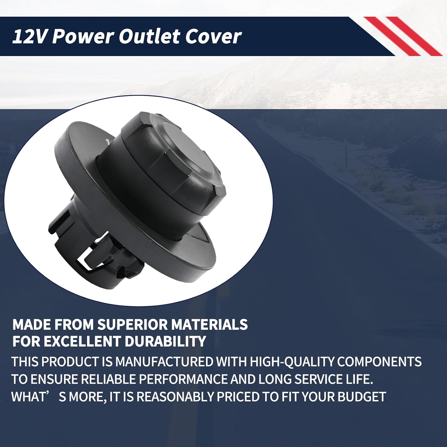 12V Power Outlet Cover Compatible with Ford Expedition 2015-2017; for Ford F-150 F150 2009-2014; for ford F-250 F-350 F-450 Super Duty 2011-2016 Replaces 9L3Z-19A487-AA 9L3Z19A487AA