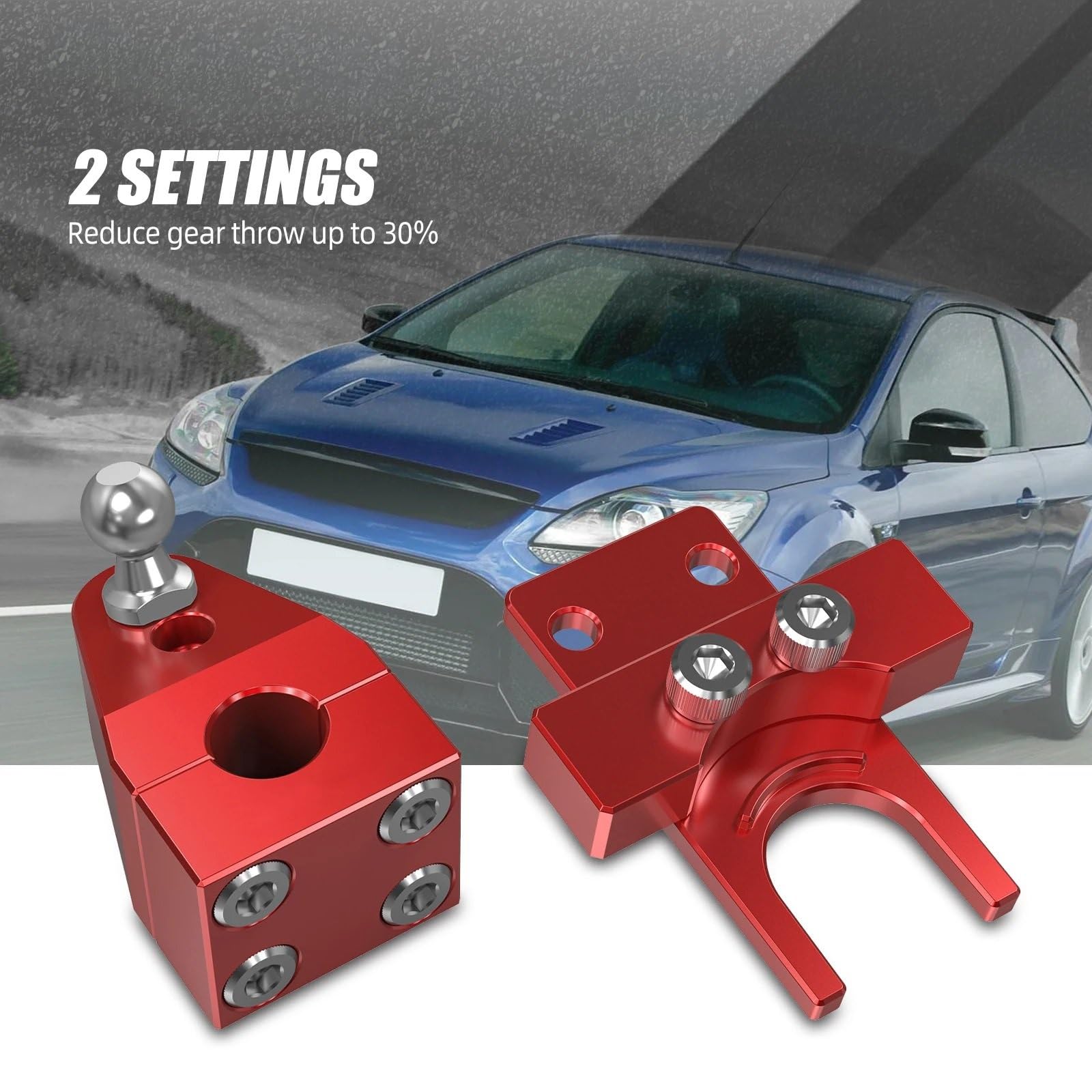 Transmission Shift Cable Connector Leva del cambio corta Quick Shift adatta per modelli Focus ST225 e RS MK2 per ST 2005-2010(Red)