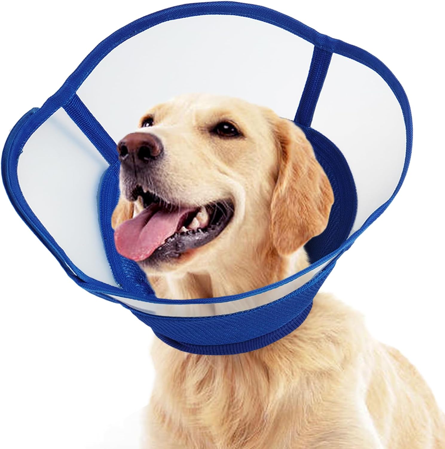 Kuoser Dog Cone, Soft Dog Cones for Large Dogs, Adjustable