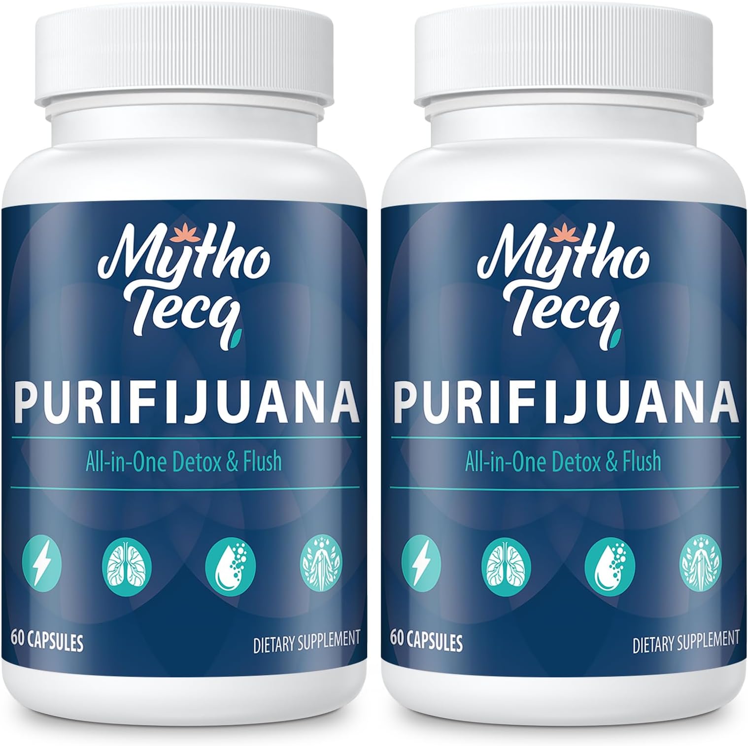 MythoTecq 90,000 MG Detox and Cleanse, Body Detox for Men & Women, Fast Detoxification, Kidney Cleanse & Repair, Natural Herbal Premium Formula for Liver, Digestion & Mood, 120 Caps
