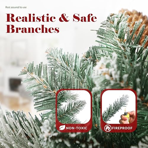 Miniatura 4 de OasisCraft - Árbol de Navidad, abeto con nieve preiluminado