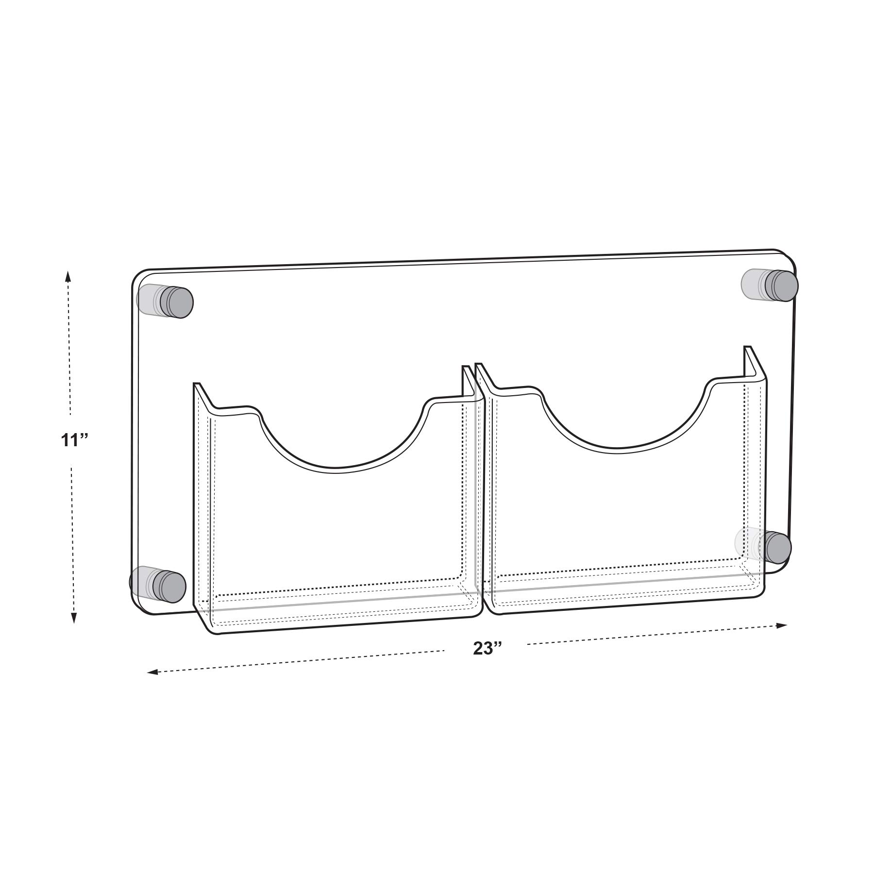 Azar Displays 105586 – Due tasche lettera brochure Holder, confezione da 1