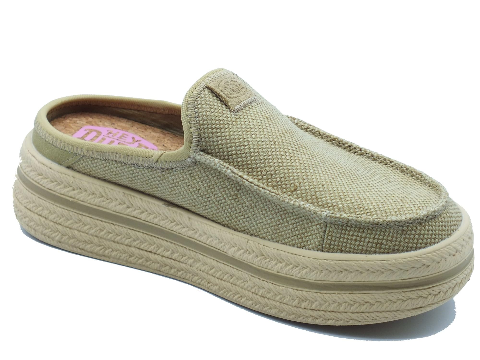 HEYDUDE 45228 Austin Lift Espadrille Olive Grey Sabot per Donna in Tessuto Verde