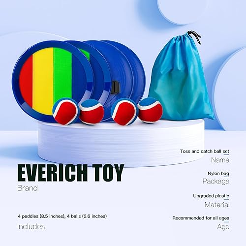 Miniatura 2 de EVERICH TOY Juego de pelota para lanzar y atrapar mejorado, juegos al aire libre para niños, rellenos de calcetines para juegos familiares, juguetes