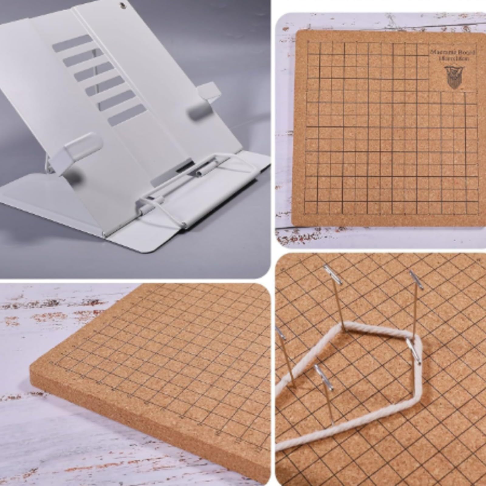 SheerFaring Pannello per Nodi in Tappo | Multiuso, Tavoletta per Macramè in tappo, Leggera, Stile B