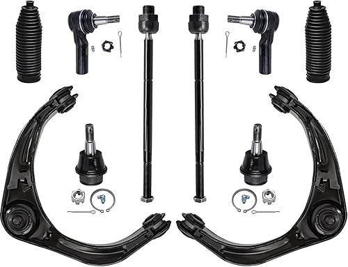 Miniatura 50 de Detroit Axle - Kit de suspensión frontal de 10 piezas para Chevy Trailblazer GMC Envoy XL Buick Rainier 9-7X Ascender, inferior y superior, 4 brazos