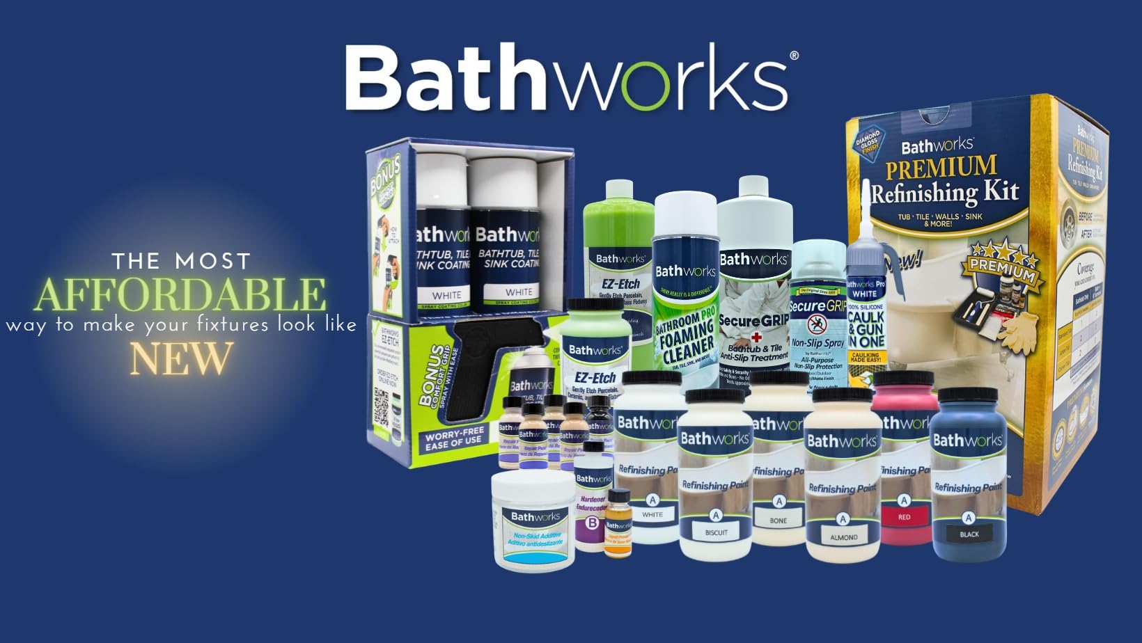 Bathworks DIY Bathtub & Tile Refinishing Kit; 20 Oz; Tub