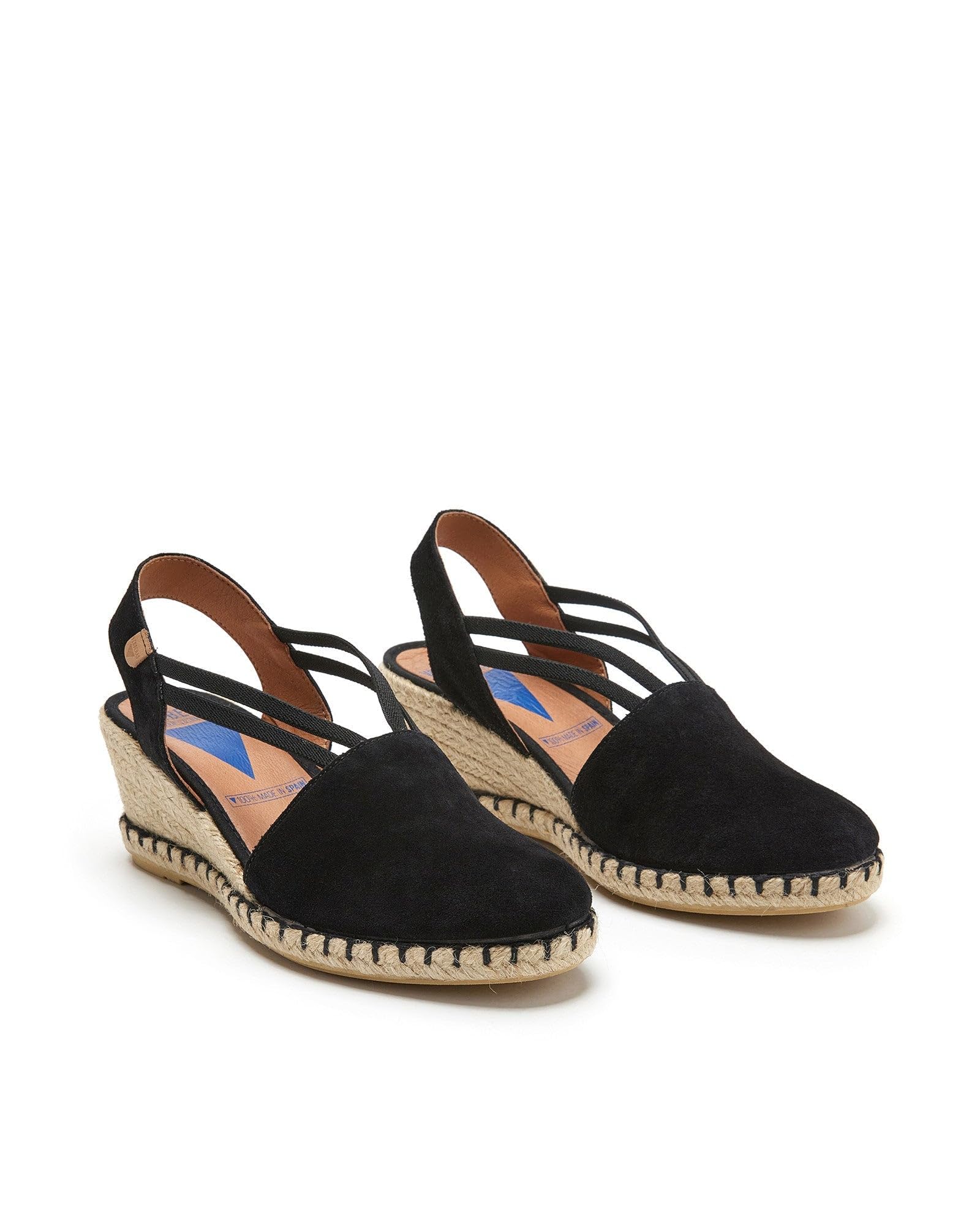 VERBENAS Wedges Maika Serraje Negro