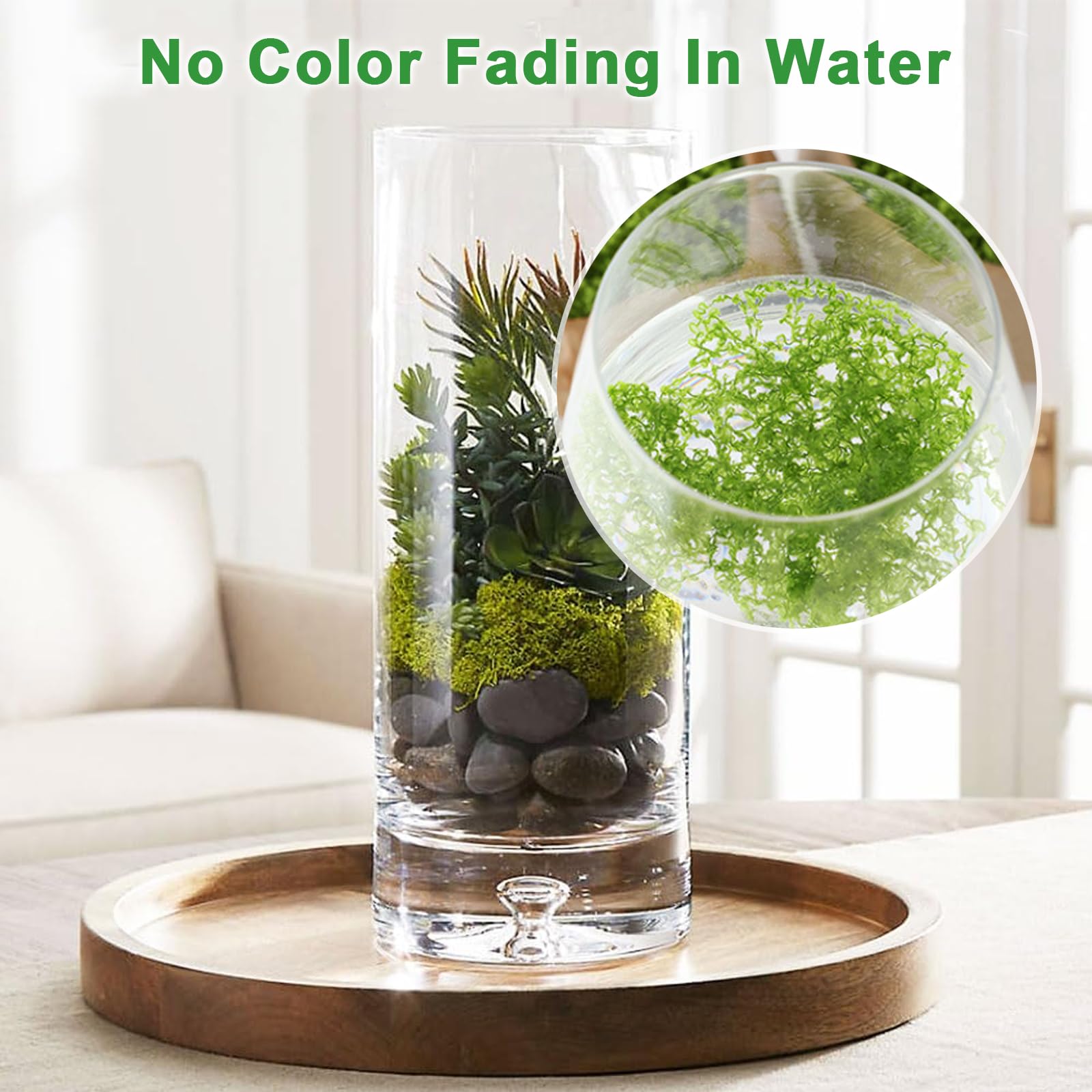 Piuluvor® Muschio Finto per Decorazioni 200g Muschio Stabilizzato Nylon Muschio Artificiale Muschio Sintetico per Presepe Acquario Modellismo Terrario Casa Decori (Verde Chiaro