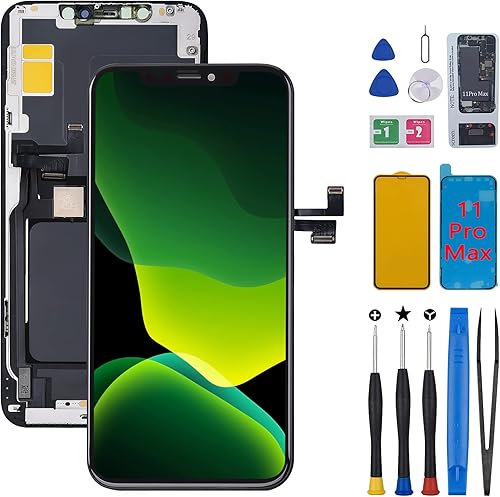 MRR.OMW - Kit de repuesto de pantalla para iPhone 11 Pro Max de 6.5 pulgadas, reparación de pantalla LCD 3D, montaje digitalizador de pantalla