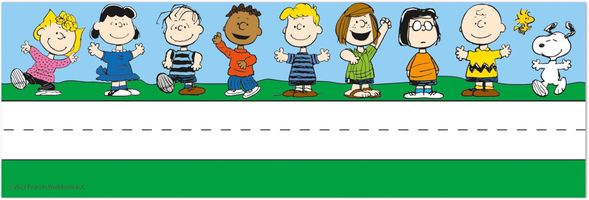 Eureka Peanuts Tented Nameplates for Student Desks, 9.5" x 6.5", 36 Pieces