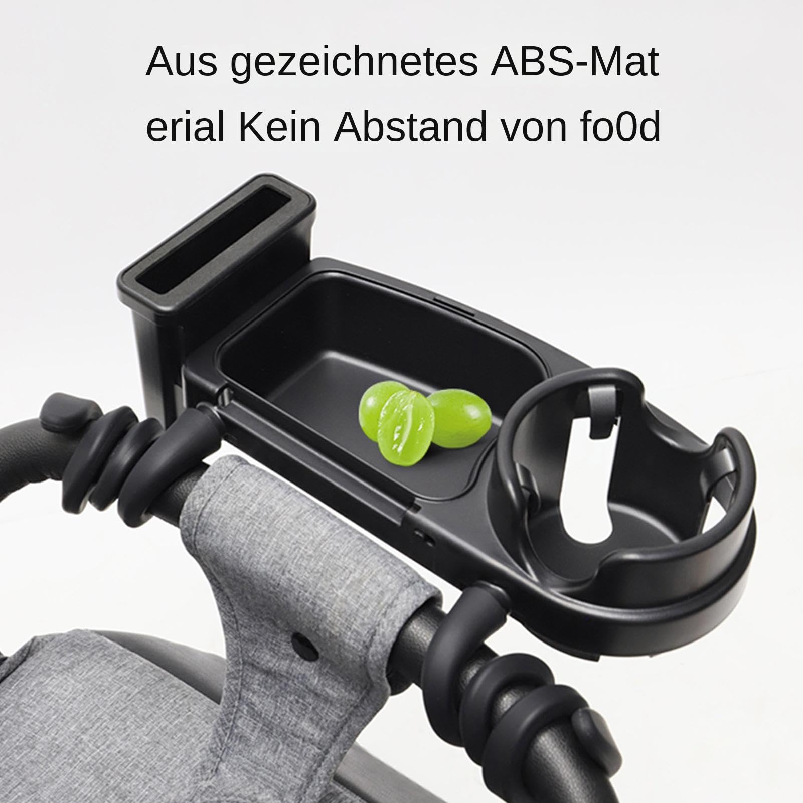 Kinderwagen-Getränkehalter-Tablett, Getränkehalter Kinderwagen Telefonhalter, Snack Tablett Für Kinderwagen, Universelles Kinderwagentablett