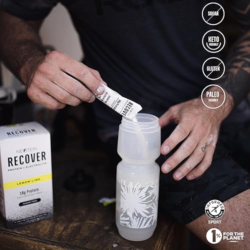 Miniatura 3 de NeoTEIN Recuperación paquete de 035oz de proteína  electrolitos  Sin azúcar rellenos carbohidratos  45 calorías  Absorción rápida  Keto y Paleo