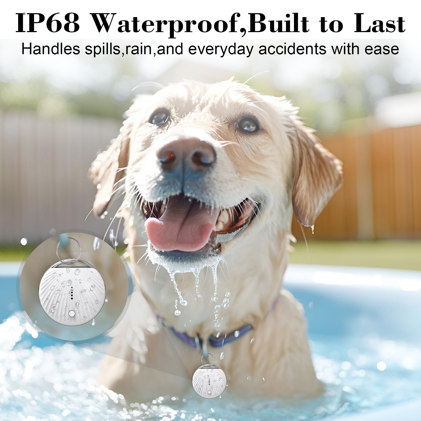 Balise de suivi d'air, étiquettes intelligentes, tracker Bluetooth pour animaux de compagnie Apple Find My, batterie remplaçable, étanche IP68, localisateur de clés et localisateur d'articles pour