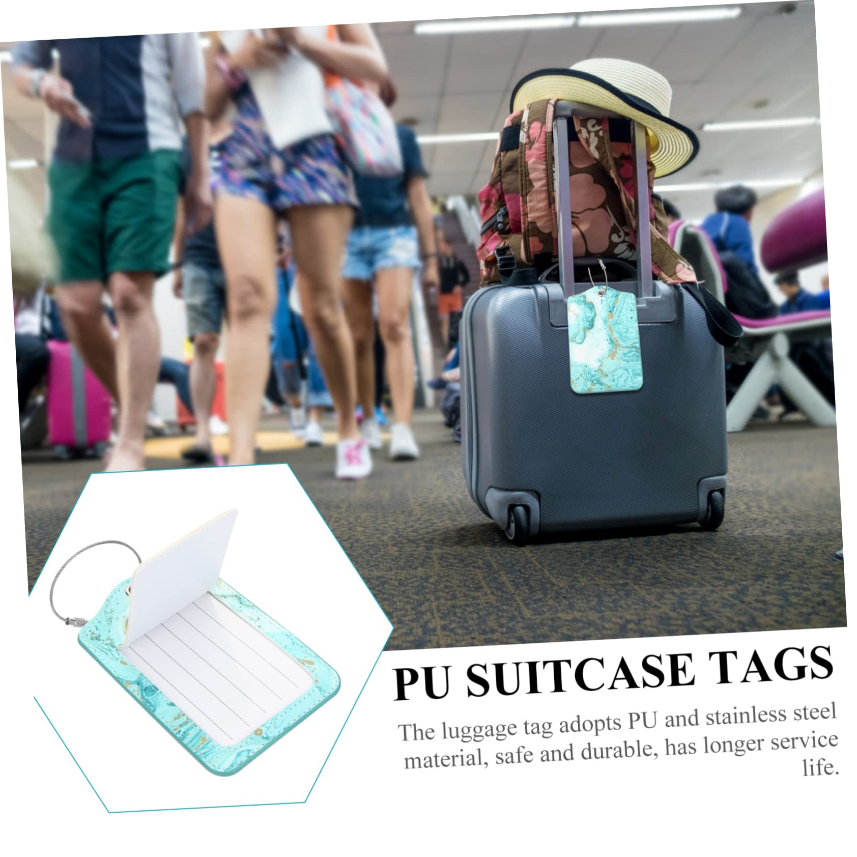 LIFKOME 4 Etichette Identificative Per Bagagli Da Viaggio Personalizzate E Luminose in Pu Etichette Identificative Per Valigie