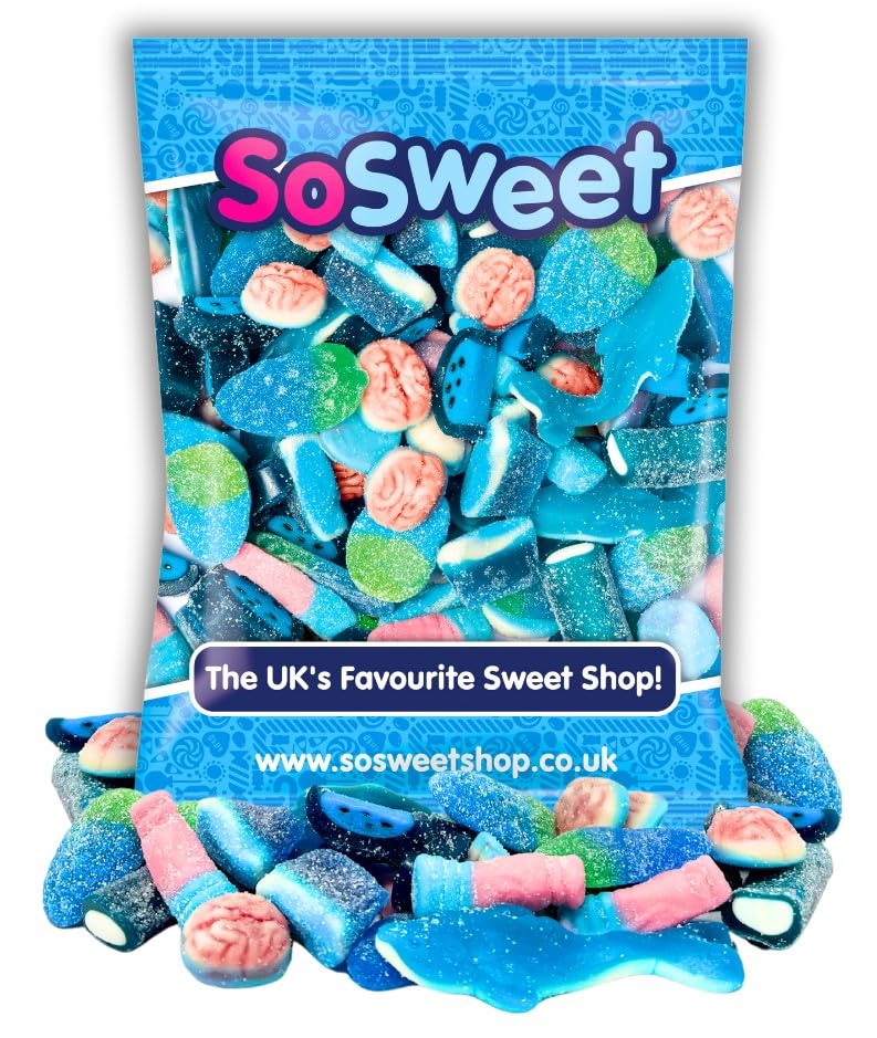SoSweet Blue Sweet Mix 1kg Bulk Bag | Fruity Blue-Themed Pick & Mix Sweets | Party Candy Sweet Tables Events | Long Shelf Life