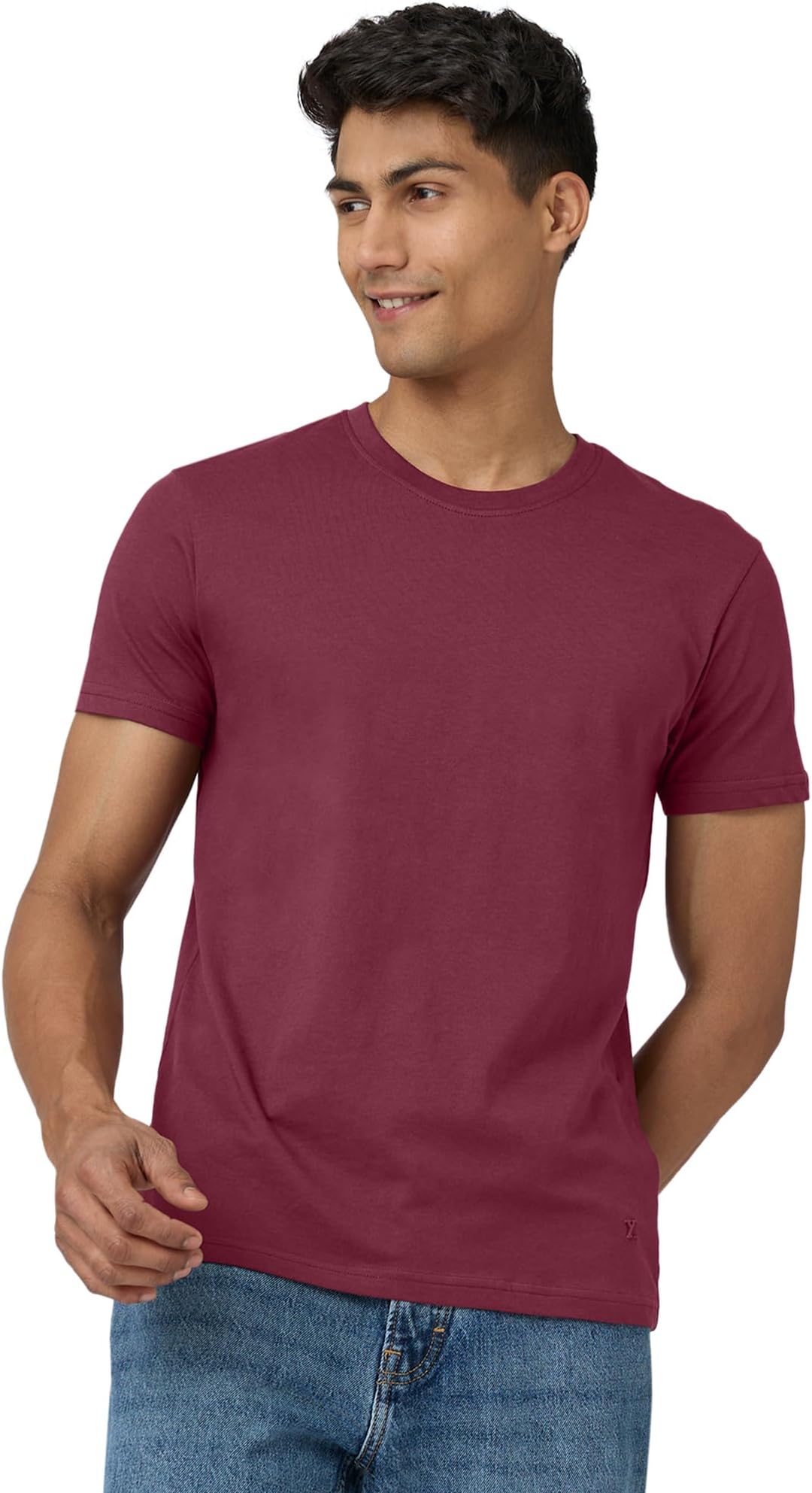 Men's Pace Regular Fit Crew Neck 100% Combed Cotton Half Sleeve T-Shirt