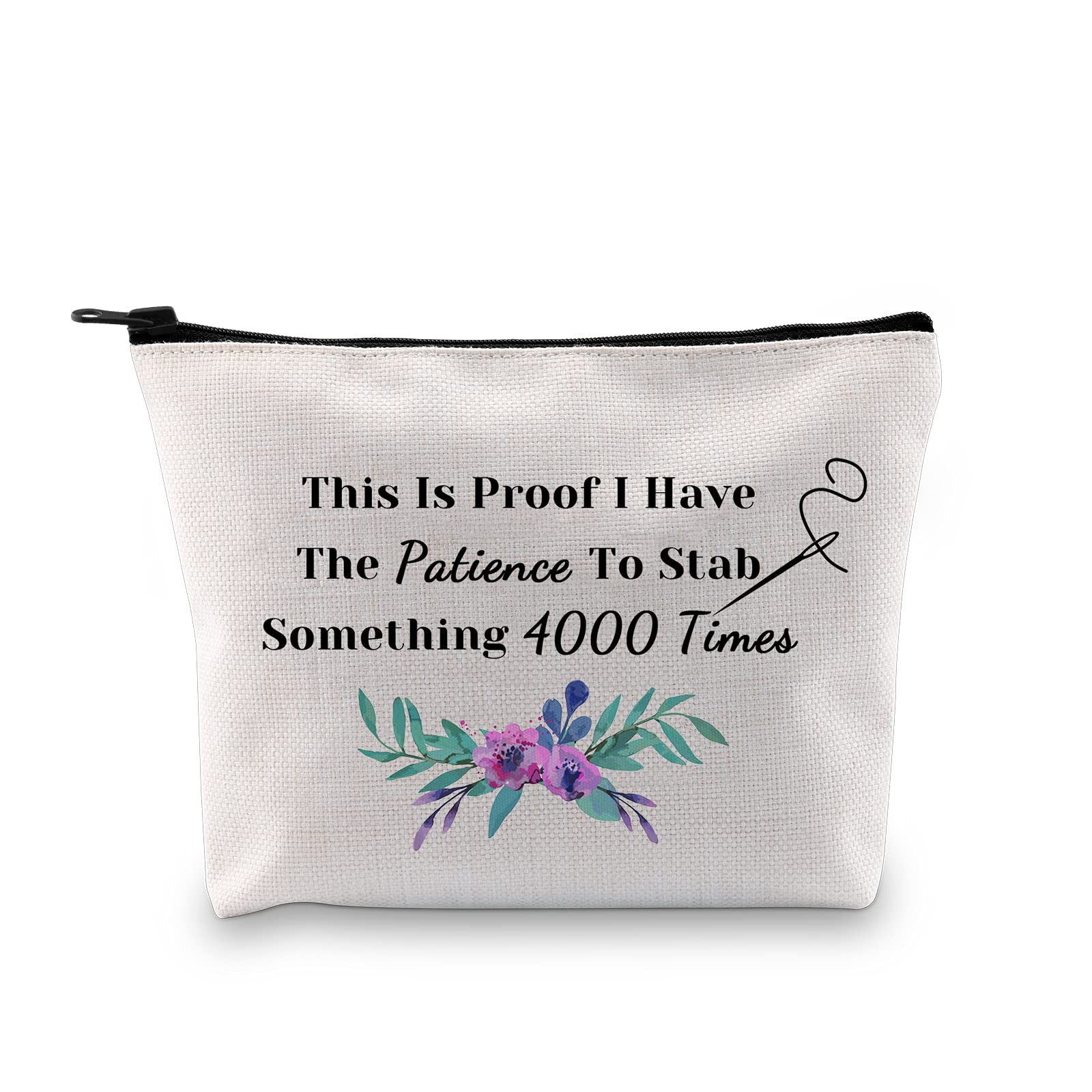 GJTIM Cross Stitch Gift Cross Stitch Project Bag This Is Proof I Stab Something 4000 Times Sewing Project Bag