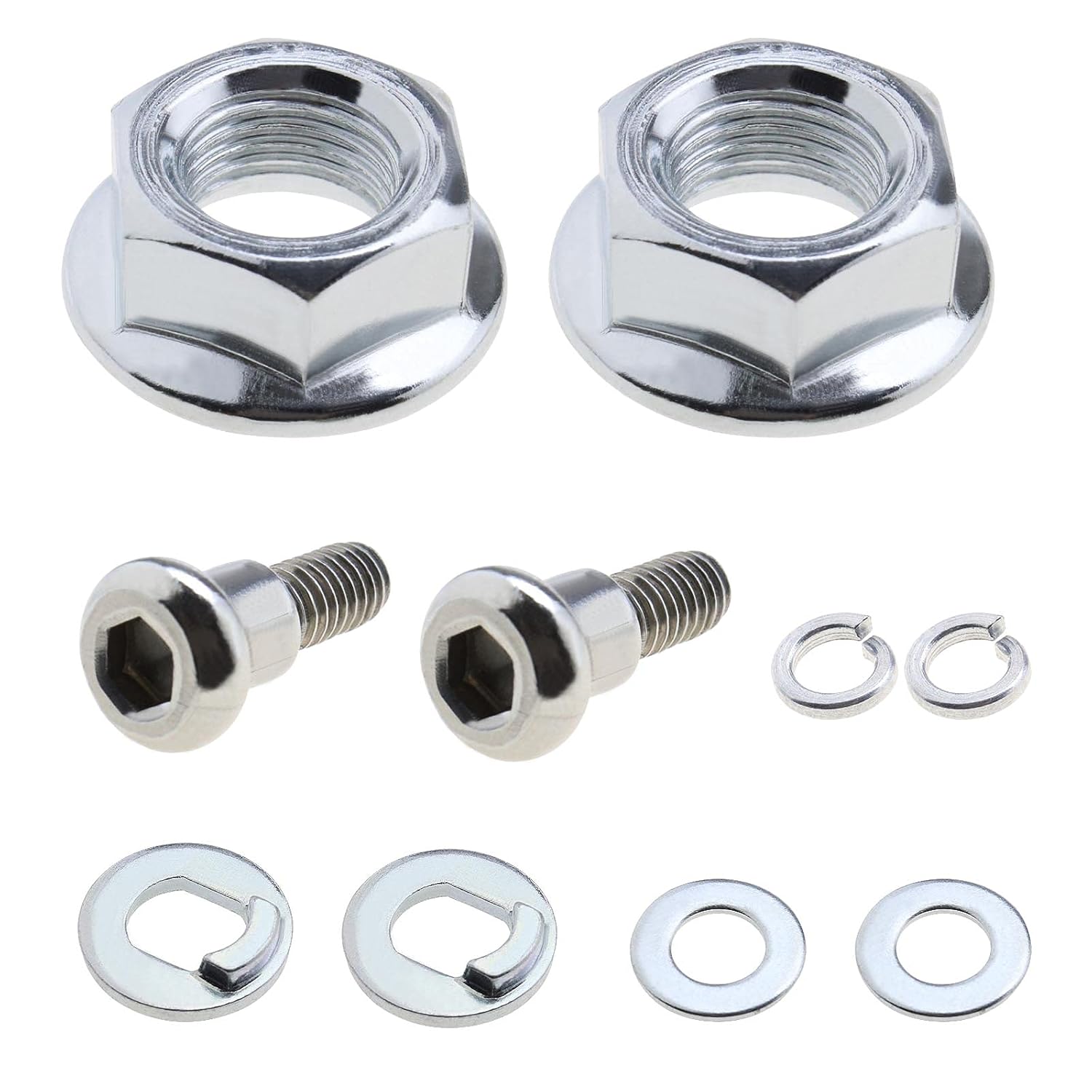 Mutter, Unterlegscheibe, Radachse