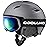Odoland Ski Helmet and Goggles Set for Adults & Youth, Snowboard Helmet with Goggles - Shockproof Winter Sports Helmet with Protective Shell for Men, Women & Teens, Graphite Gray, L